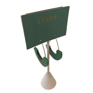 Everri Marbled Green Resin Half Hoops.